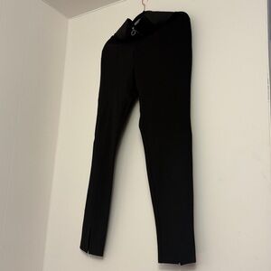 BEBE NEW WITH TAG High Waist Front Zip Leggings XL Black Stretch Rayon Spandex